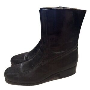 Nunn Bush Bristol Men’s Boots Size 9.5 Black Leather Side Zip Chelsea Boot